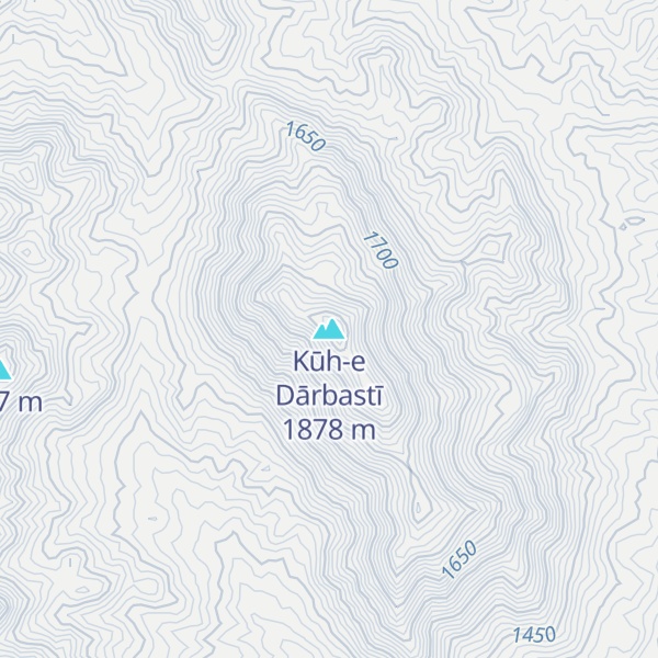 Map of Kūh-e Dārbastī