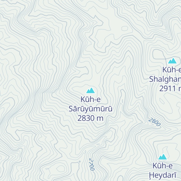 Map of Kūh-e Sārūyūmūrū
