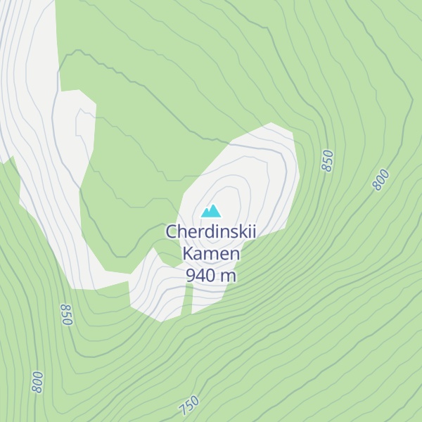 Map of Cherdinskii Kamen