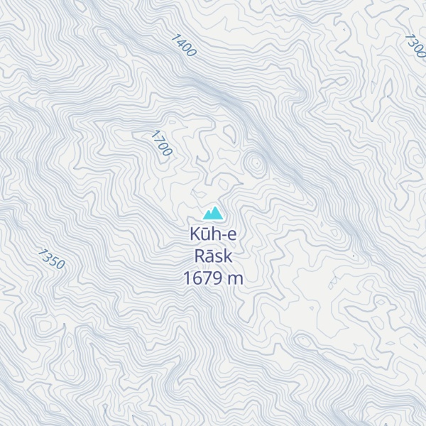 Map of Kūh-e Rāsk