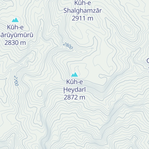 Map of Kūh-e Ḩeydarī