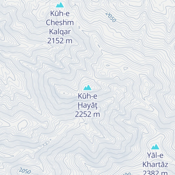 Map of Kūh-e Ḩayāţ