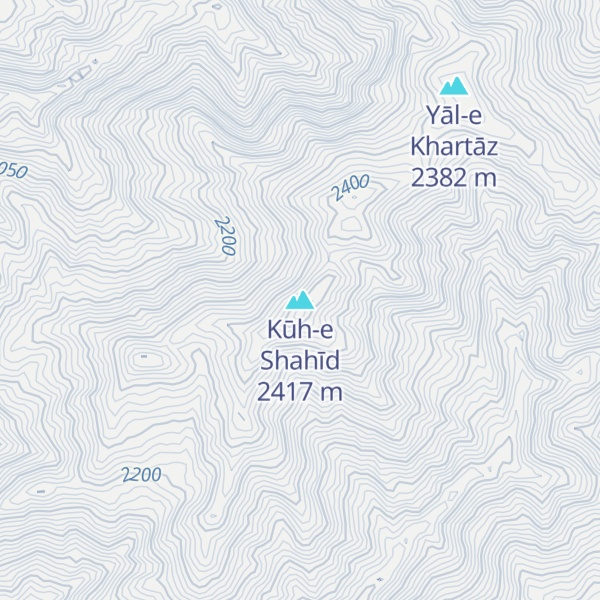 Map of Kūh-e Shahīd
