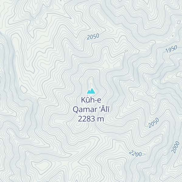 Map of Kūh-e Qamar ‘Ālī