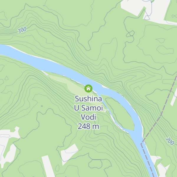 Map of Sushina U Samoi Vodi