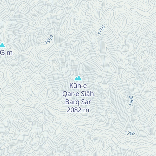 Map of Kūh-e Qar-e Sīāh Barq Sar