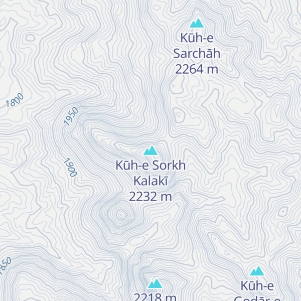 Map of Kūh-e Sorkh Kalakī