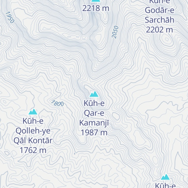 Map of Kūh-e Qar-e Kamanjī