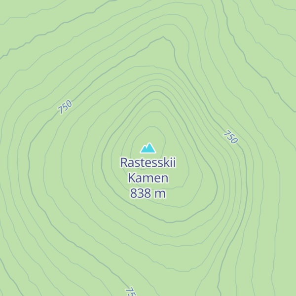 Map of Rastesskii Kamen