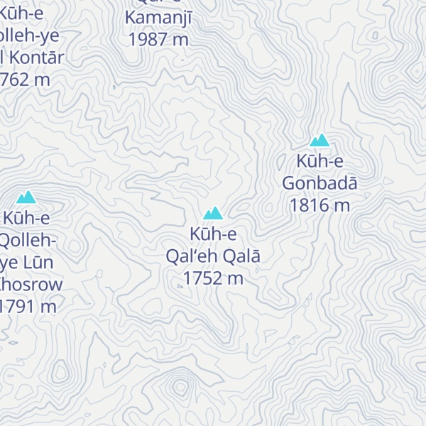 Map of Kūh-e Qal‘eh Qalā