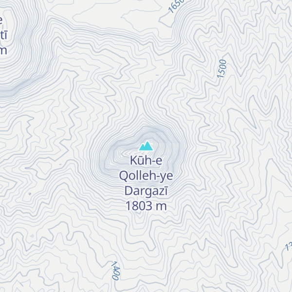 Map of Kūh-e Qolleh-ye Dargazī
