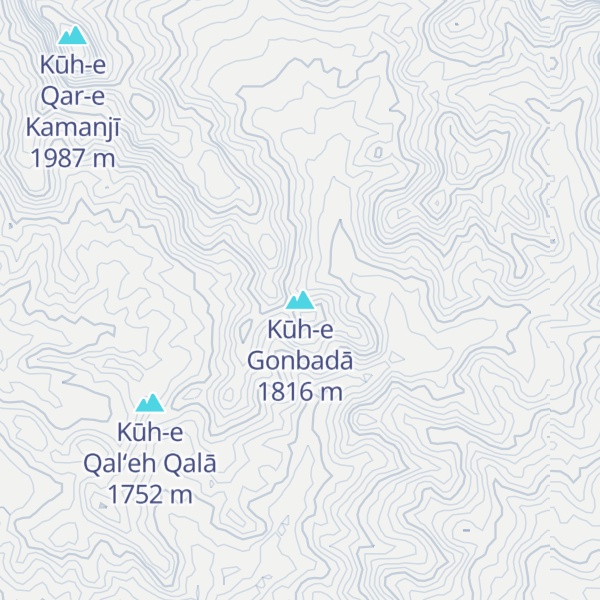 Map of Kūh-e Gonbadā