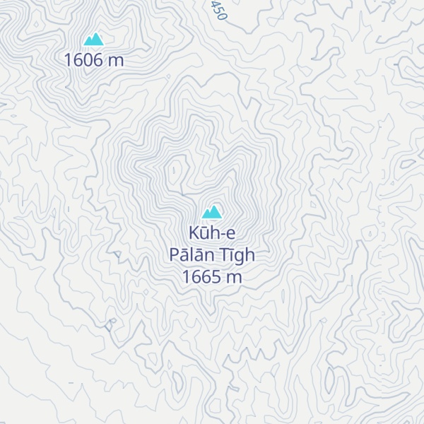 Map of Kūh-e Pālān Tīgh