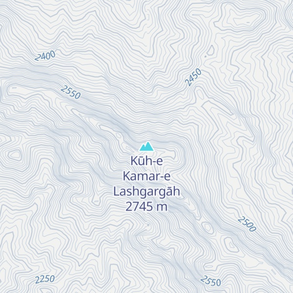 Map of Kūh-e Kamar-e Lashgargāh