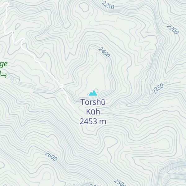 Map of Torshū Kūh