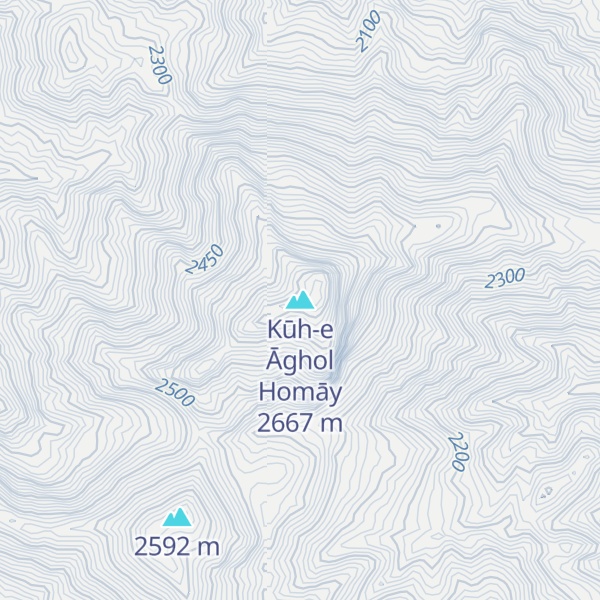 Map of Kūh-e Āghol Homāy
