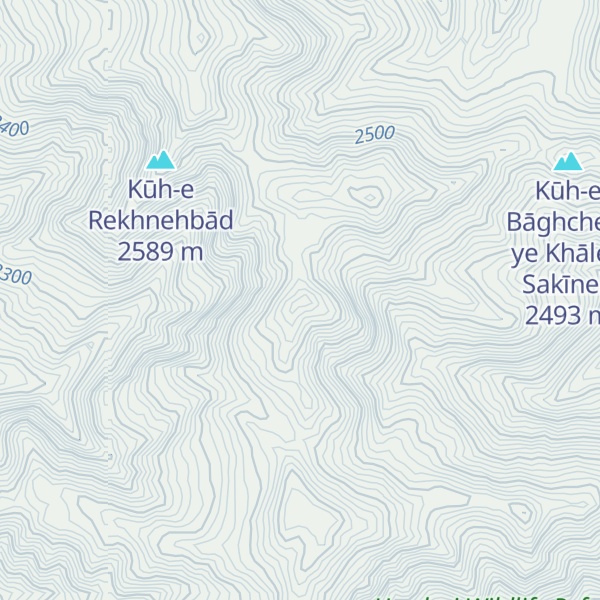 Map of Kūh-e Anghū Chūnā