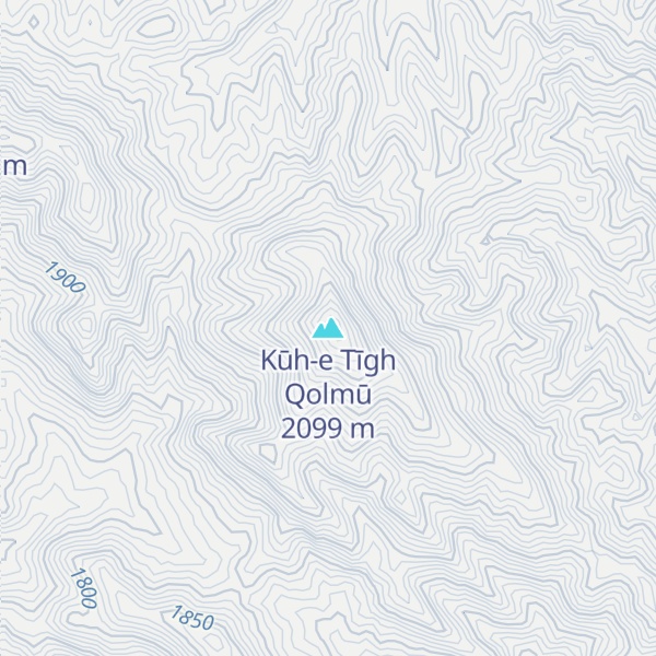 Map of Kūh-e Tīgh Qolmū