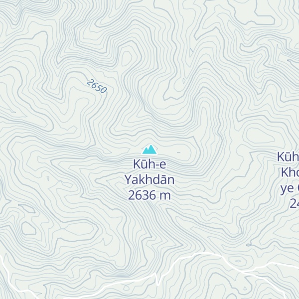 Map of Kūh-e Yakhdān