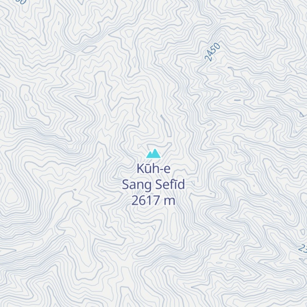 Map of Kūh-e Sang Sefīd