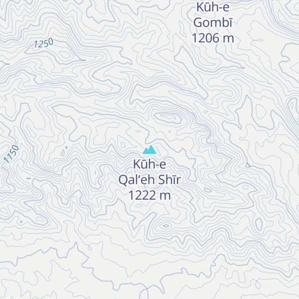 Map of Kūh-e Qal‘eh Shīr