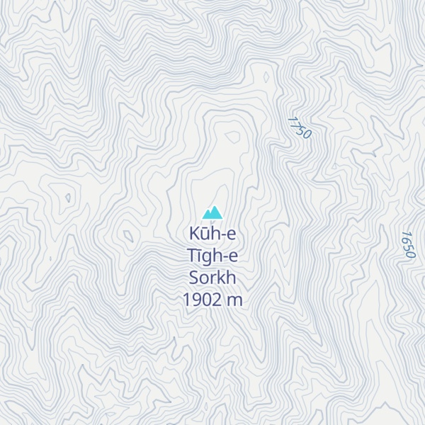 Map of Kūh-e Tīgh-e Sorkh