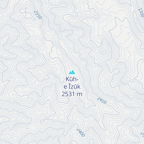 Map of Kūh-e Īzūk