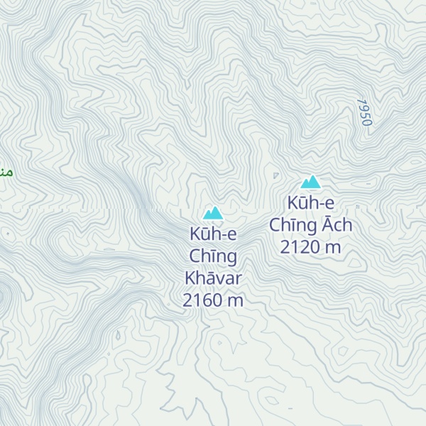 Map of Kūh-e Chīng Khāvar