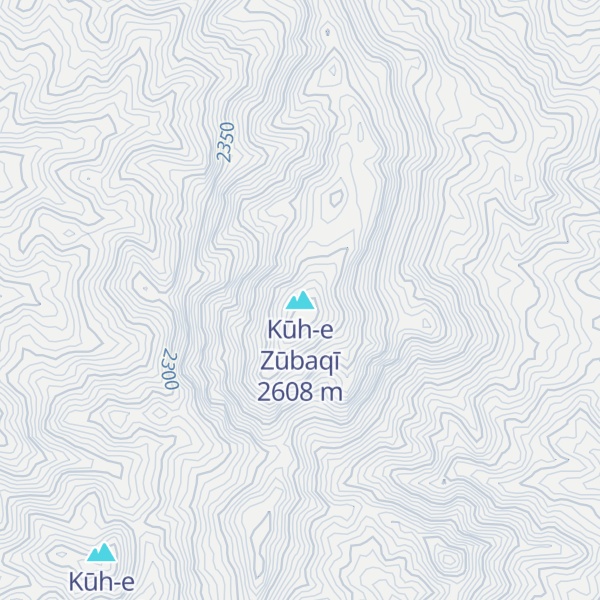 Map of Kūh-e Zūbaqī