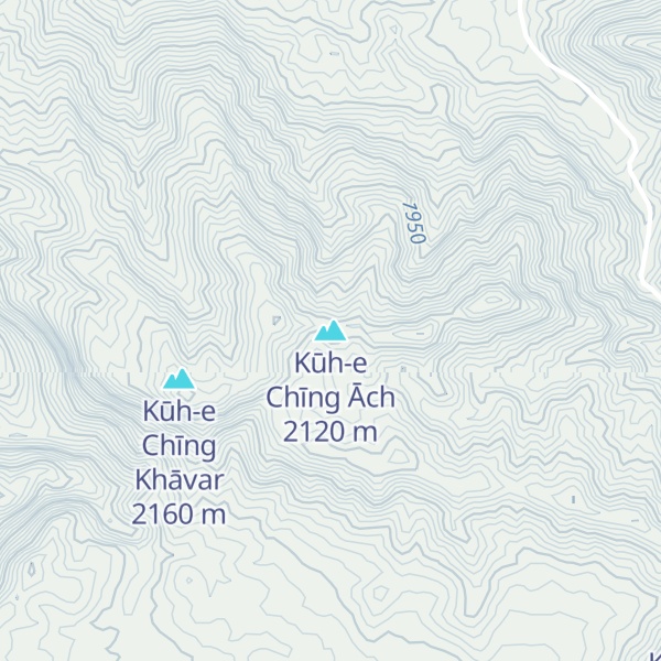 Map of Kūh-e Chīng Āch