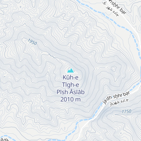 Map of Kūh-e Tīgh-e Pīsh Āsīāb