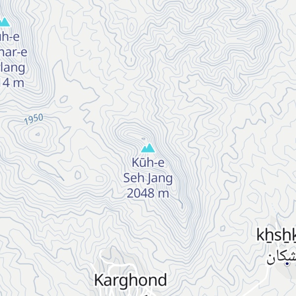 Map of Kūh-e Seh Jang