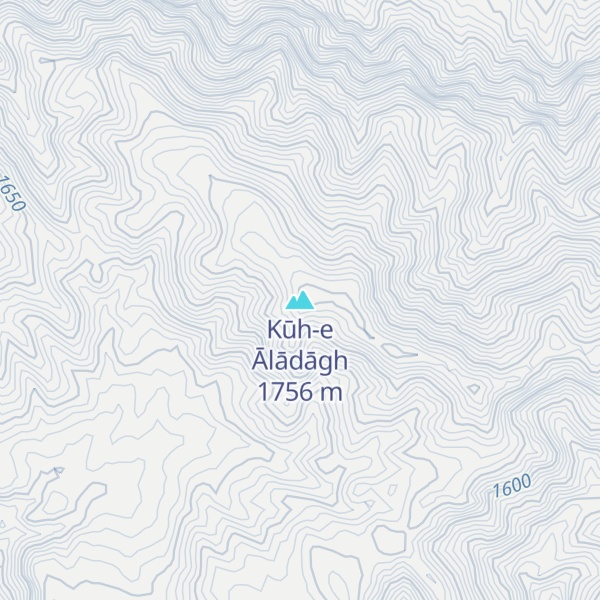 Map of Kūh-e Ālādāgh