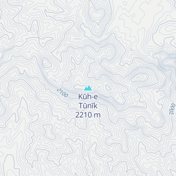 Map of Kūh-e Tūnīk