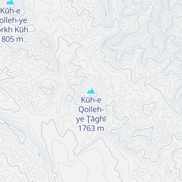 Map of Kūh-e Qolleh-ye Ţāghī