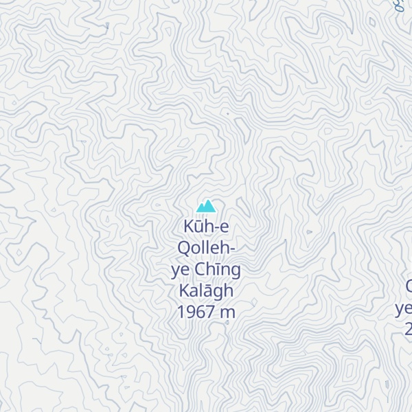 Map of Kūh-e Qolleh-ye Chīng Kalāgh