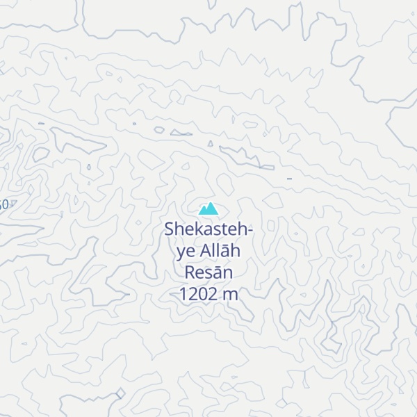 Map of Shekasteh-ye Allāh Resān