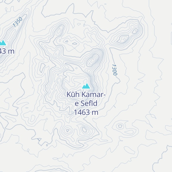 Map of Kūh Kamar-e Sefīd