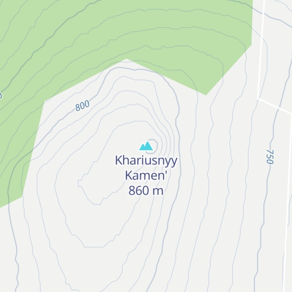 Map of Khariusnyy Kamen'