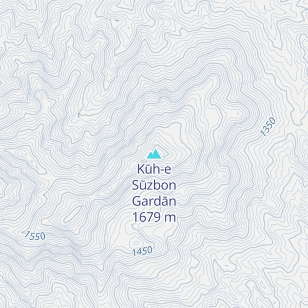 Map of Kūh-e Sūzbon Gardān