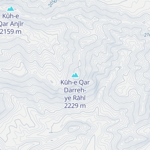 Map of Kūh-e Qar Darreh-ye Rāhī