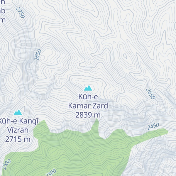 Map of Kūh-e Kamar Zard