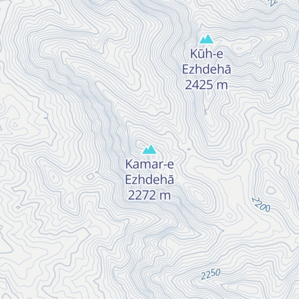 Map of Kamar-e Ezhdehā