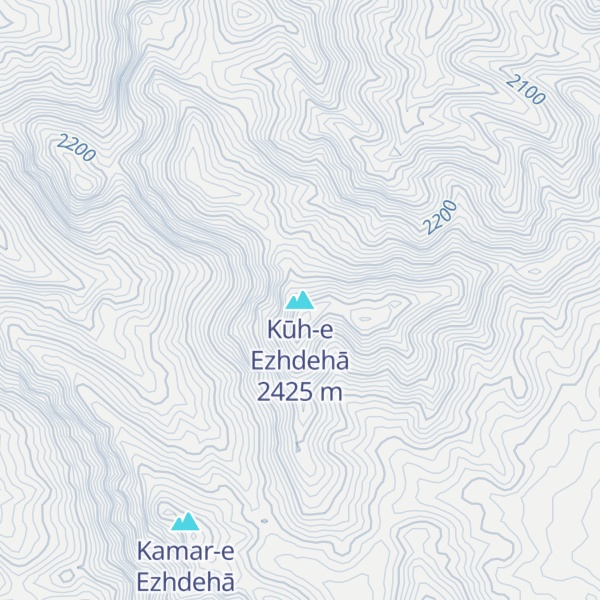Map of Kūh-e Ezhdehā