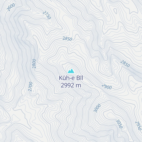 Map of Kūh-e Bīl