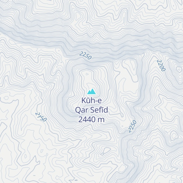 Map of Kūh-e Qar Sefīd