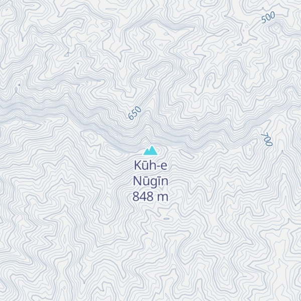 Map of Kūh-e Nūgīn