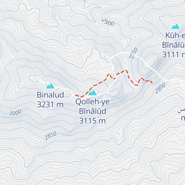 Map of Qolleh-ye Bīnālūd