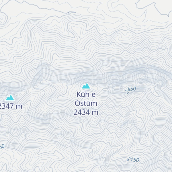 Map of Kūh-e Ostūm