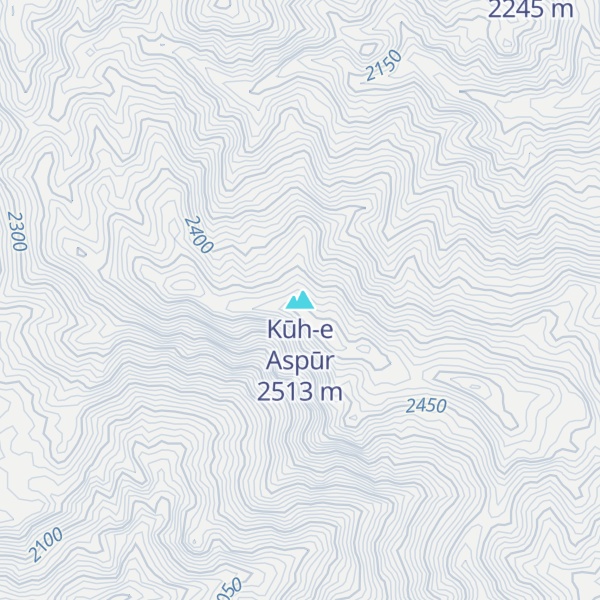 Map of Kūh-e Aspūr